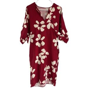 Carolina Herrera Linen Silk Blend Crepe Dress with Tie Bow Sleeves XS